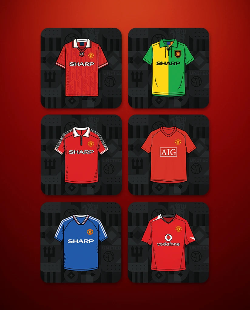 Manchester United Football Coasters (Set of 6)