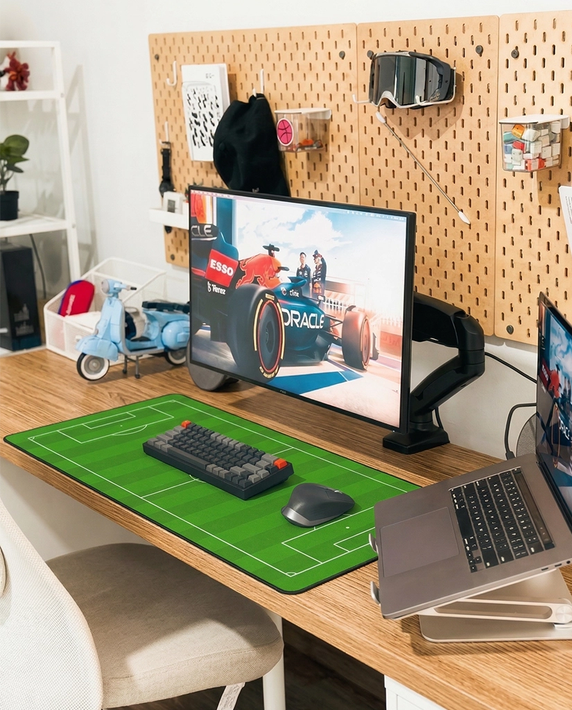 Football Pitch Desk Mat and Mouse Pad