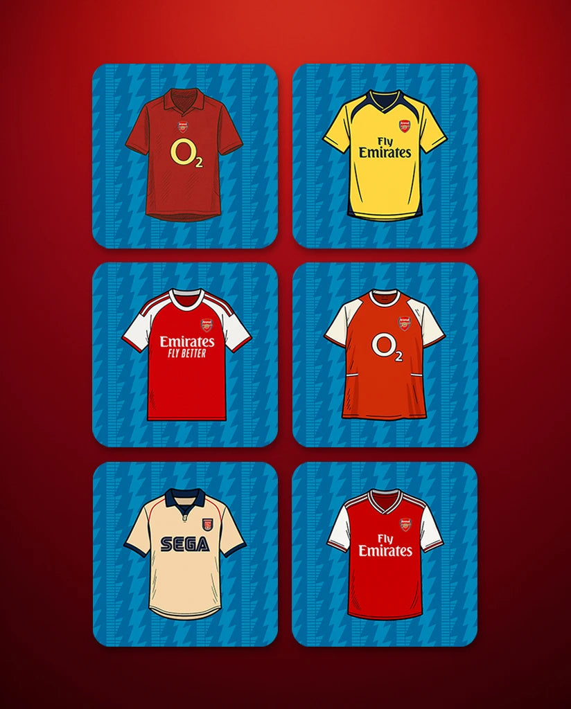 Arsenal Football Coasters (Set of 6)