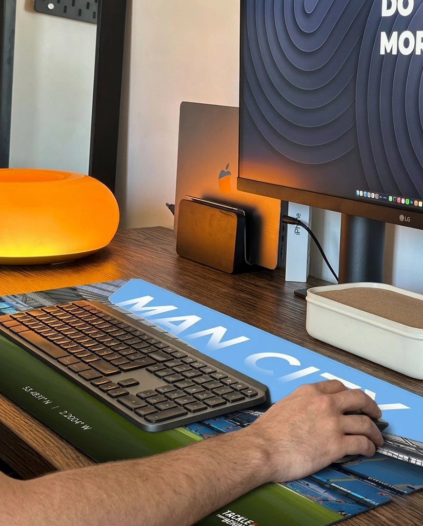 Manchester City Desk Mat and Mouse Pad