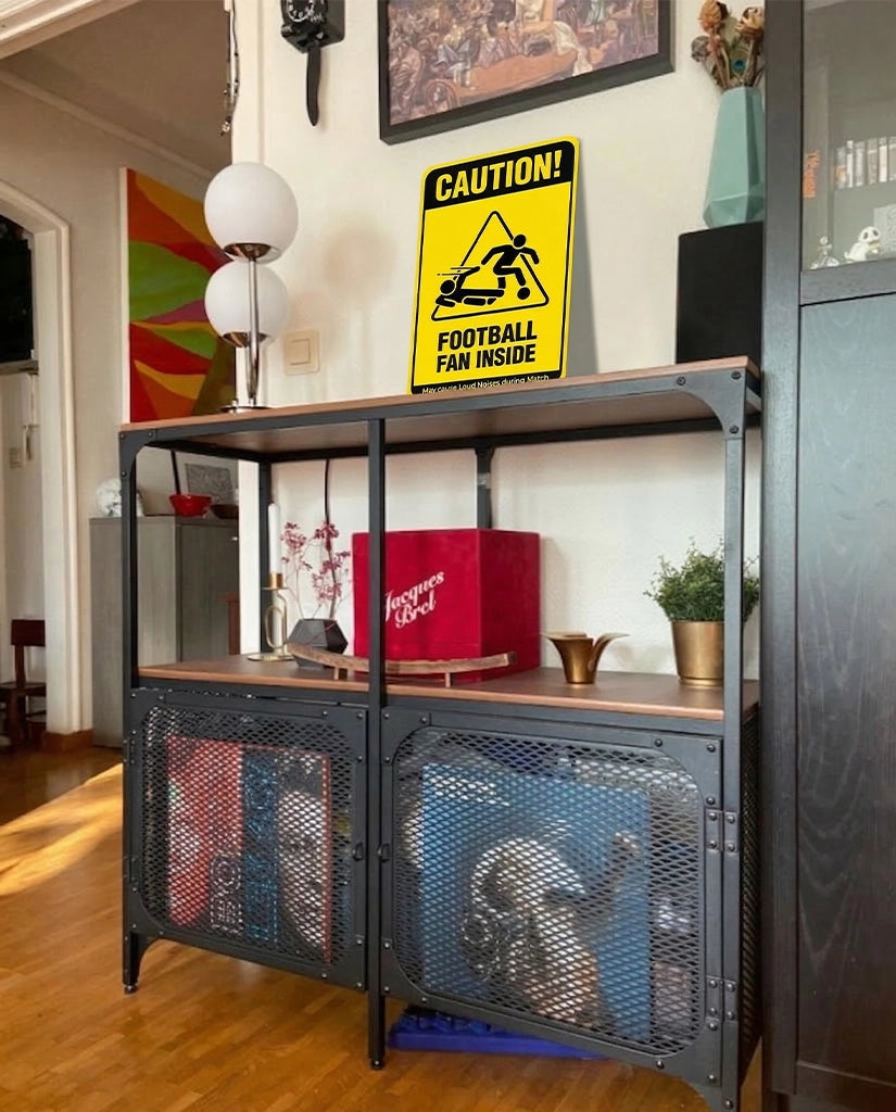 Caution - Football Fan Street Sign