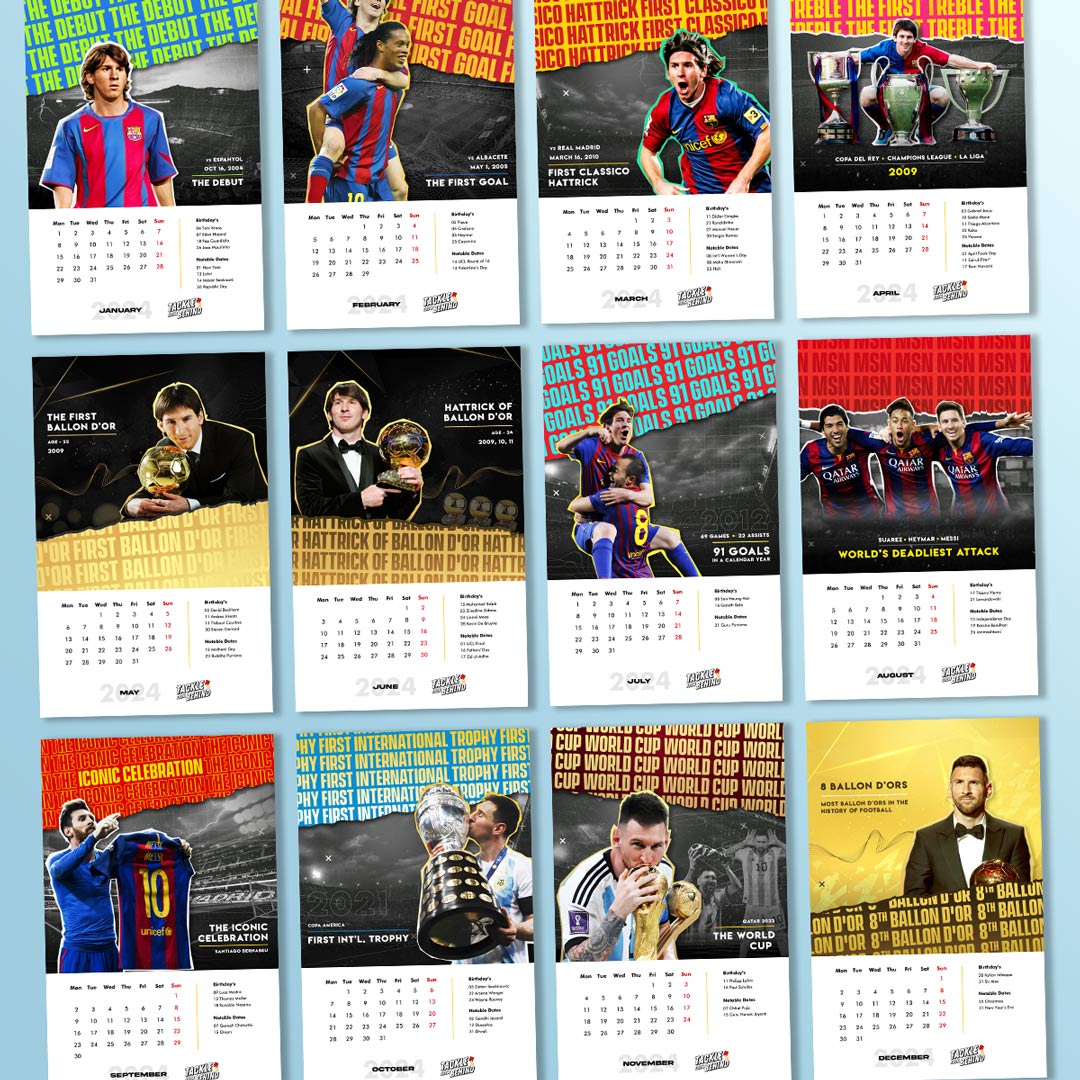 Lionel Messi - 2024 Wall Calendar