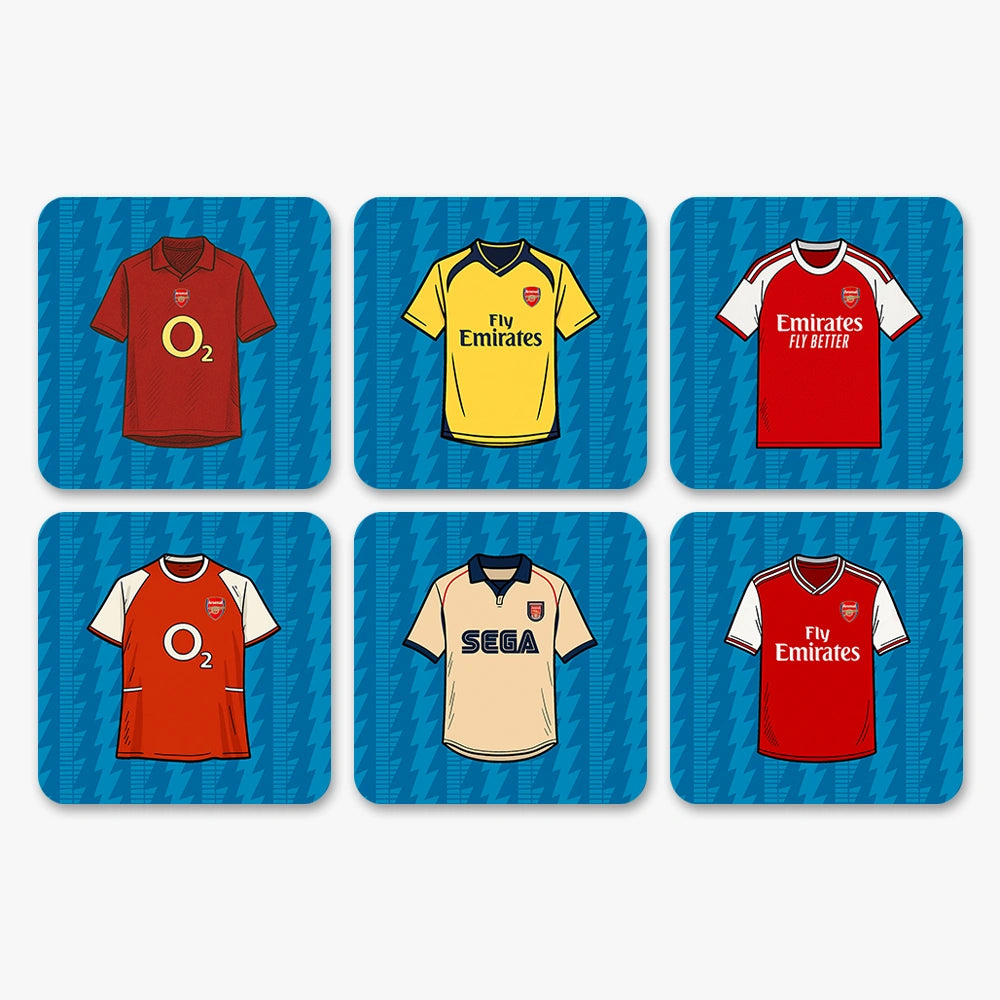Arsenal Football Coasters (Set of 6)