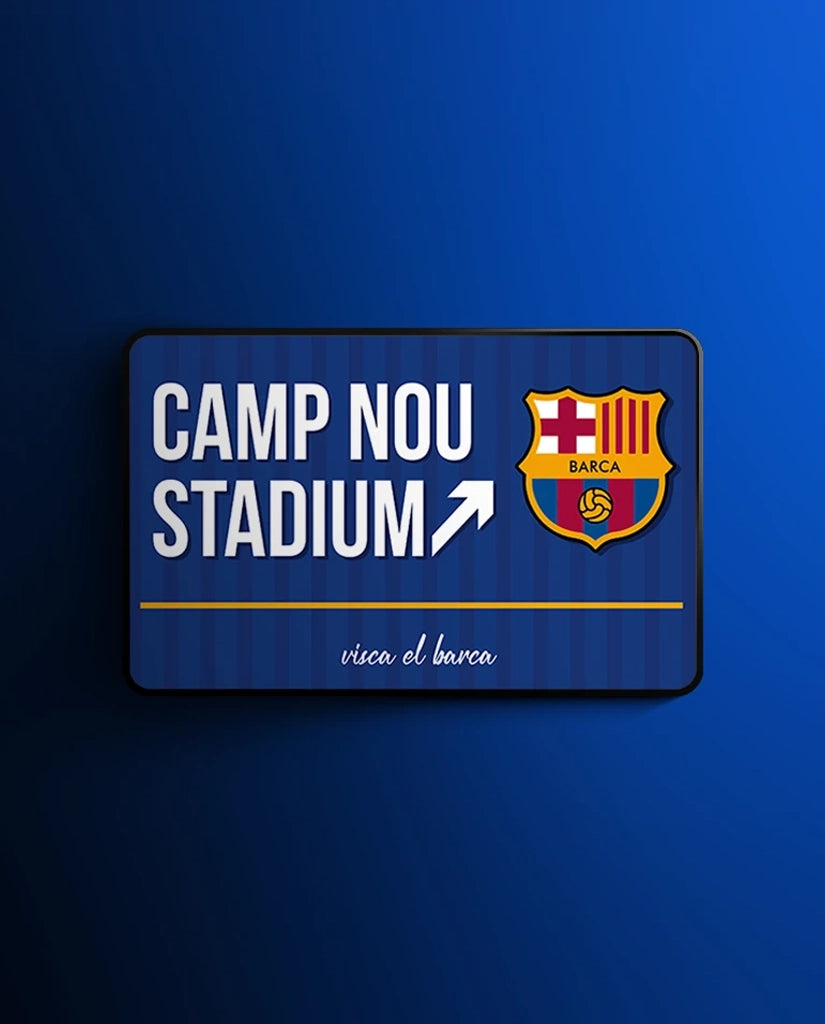 Camp Nou Stadium Street Sign