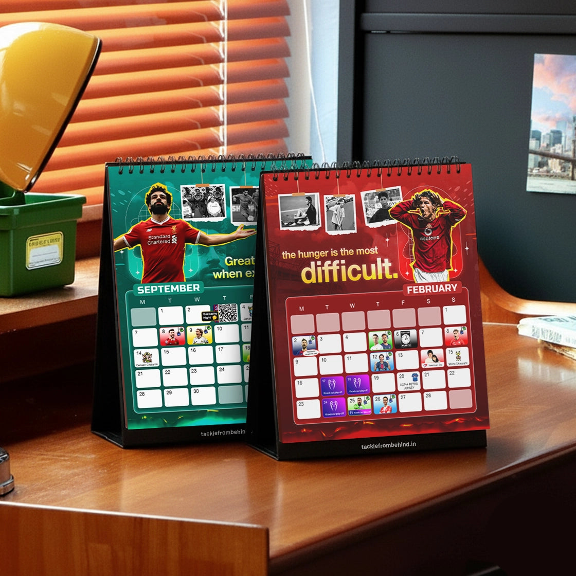 2026 Football Desk Calendar & Planner - Motivational