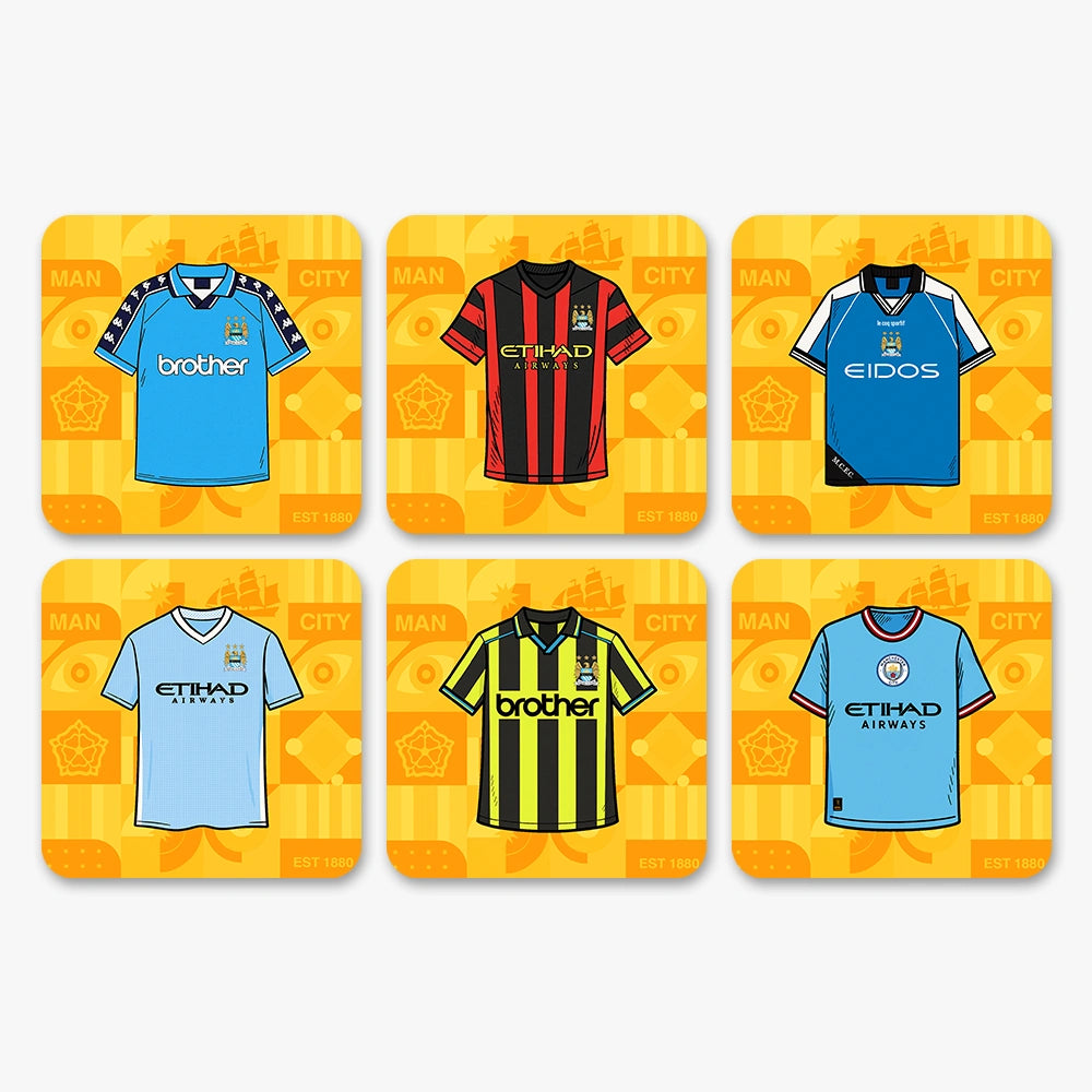 Manchester Ctiy Football Coasters (Set of 6)