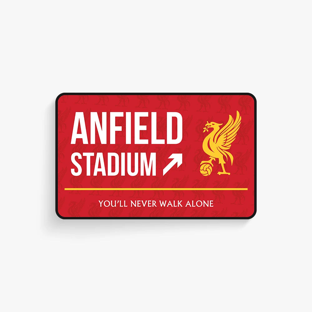 Anfield Stadium Door Sign