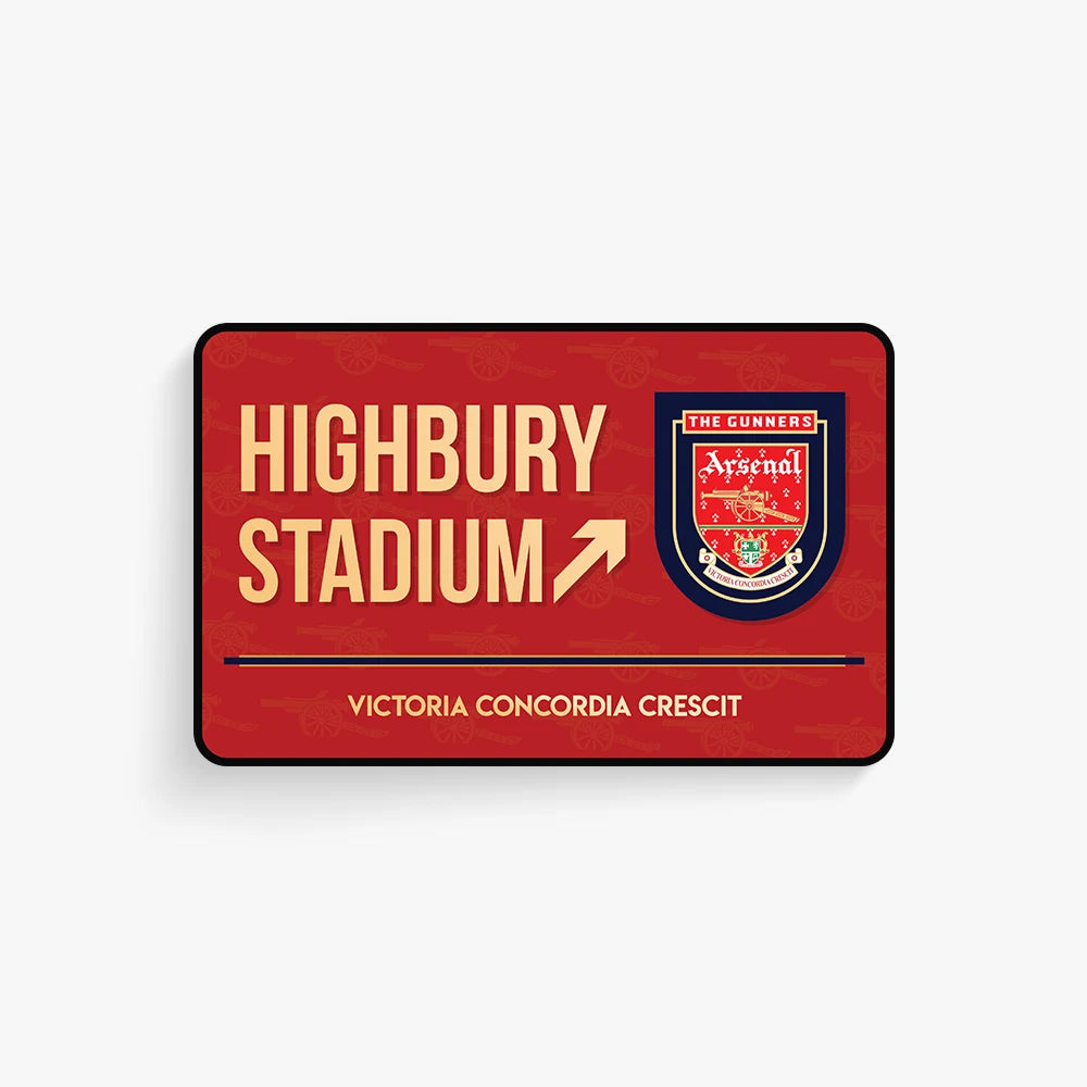 Highbury Stadium - Arsenal Retro Door Sign