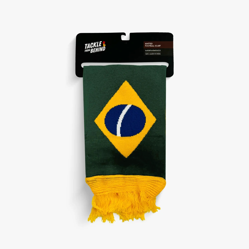 Brazil Knitted Football Scarf