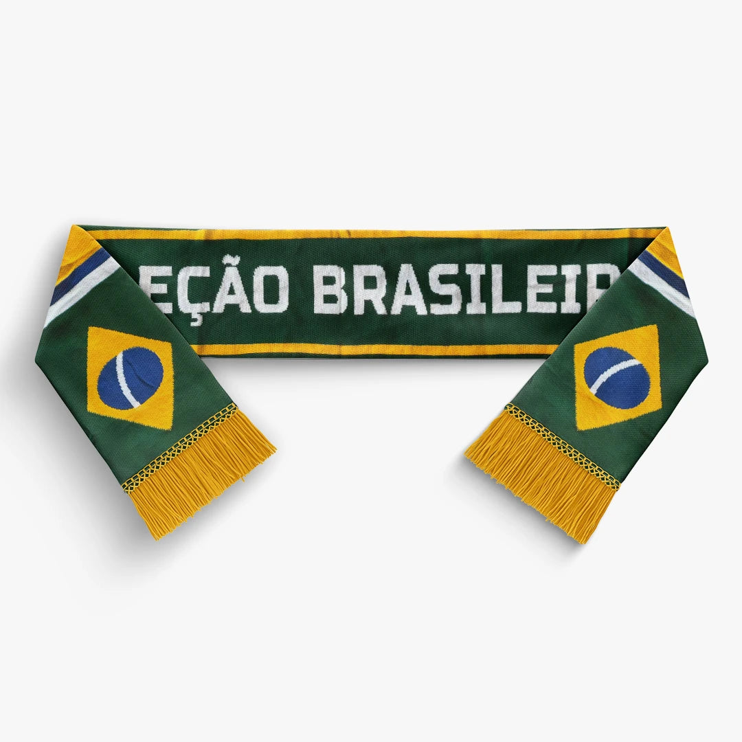 Brazil Knitted Football Scarf