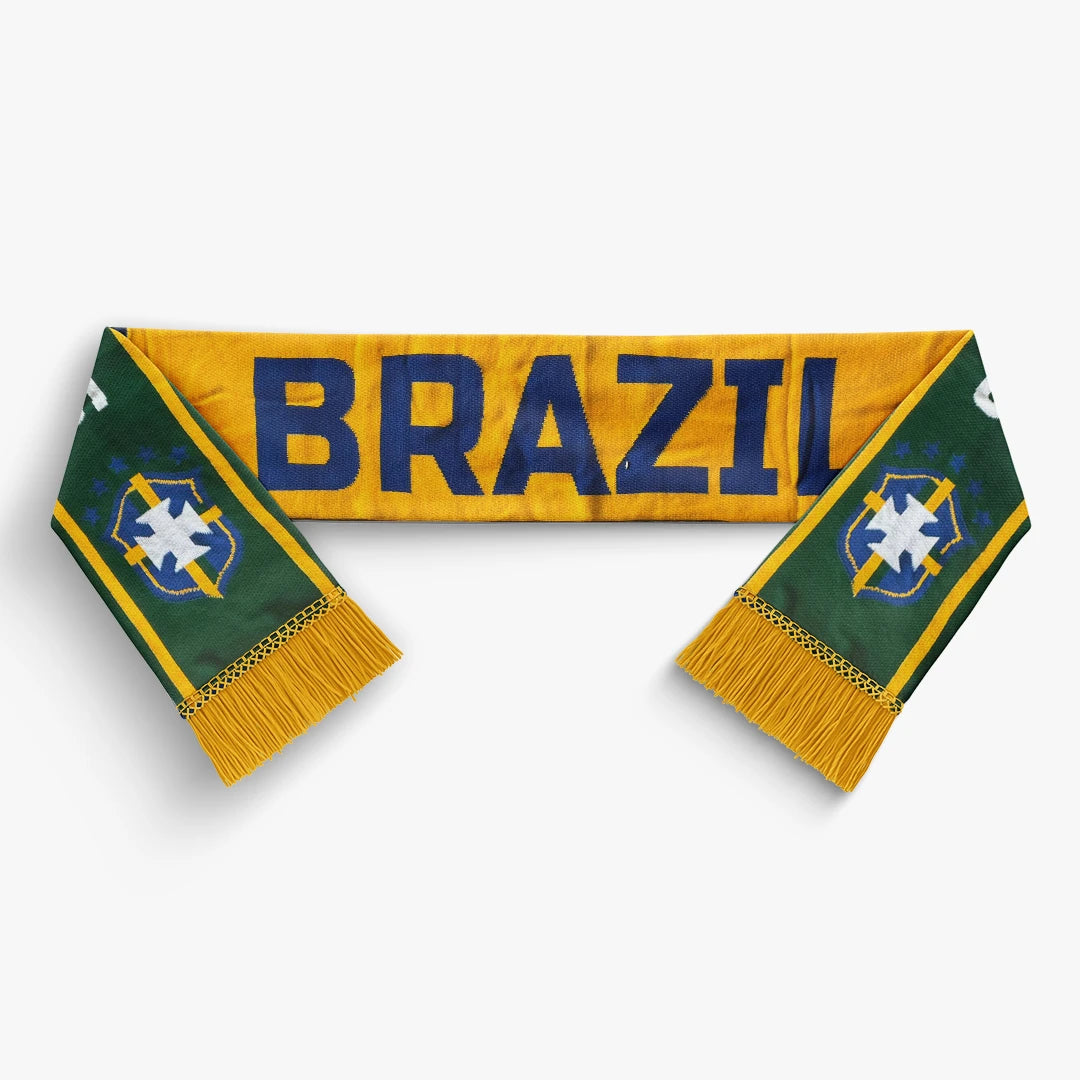 Brazil Knitted Football Scarf