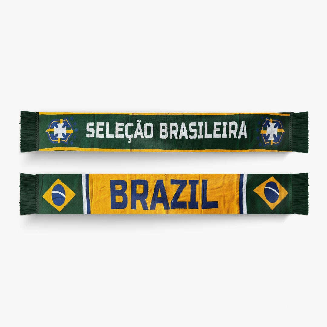 Brazil Knitted Football Scarf