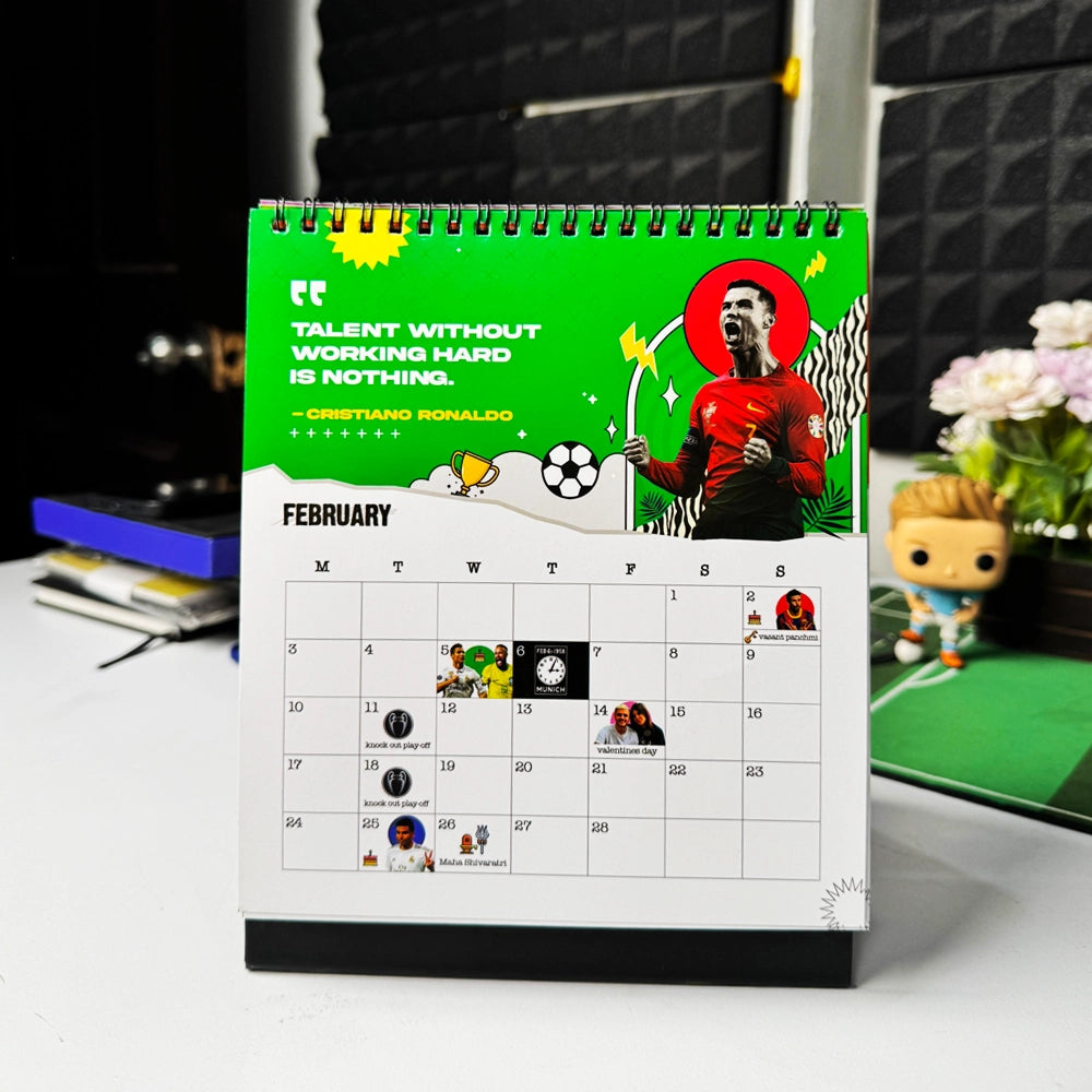 2025 Football Desk Calendar & Planner - Motivational