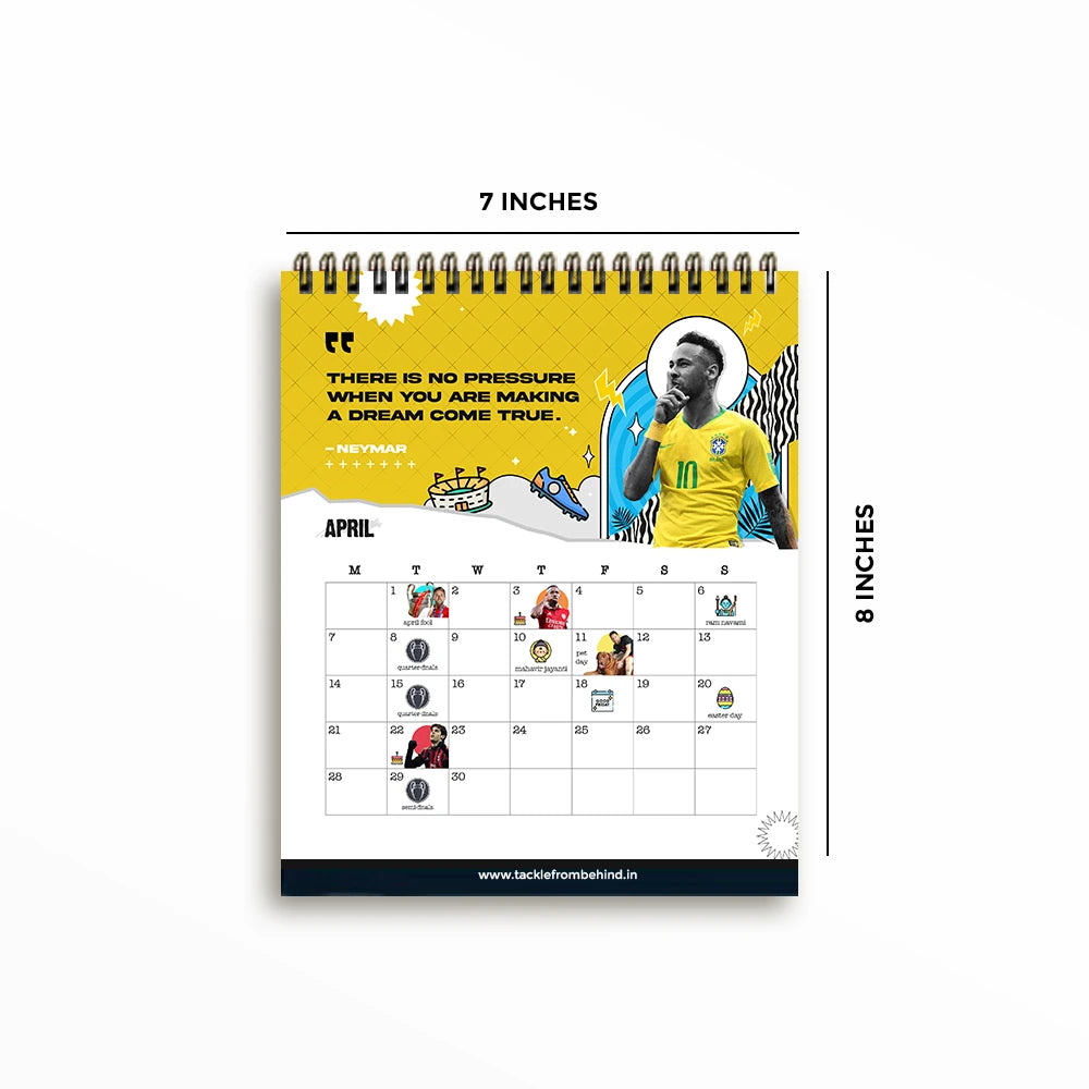 2025 Football Desk Calendar & Planner - Motivational