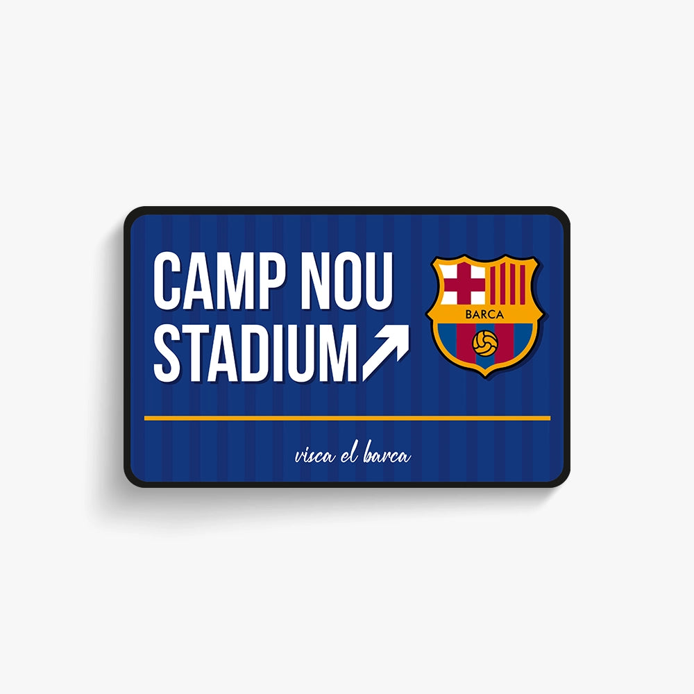 Camp Nou Stadium Door Sign