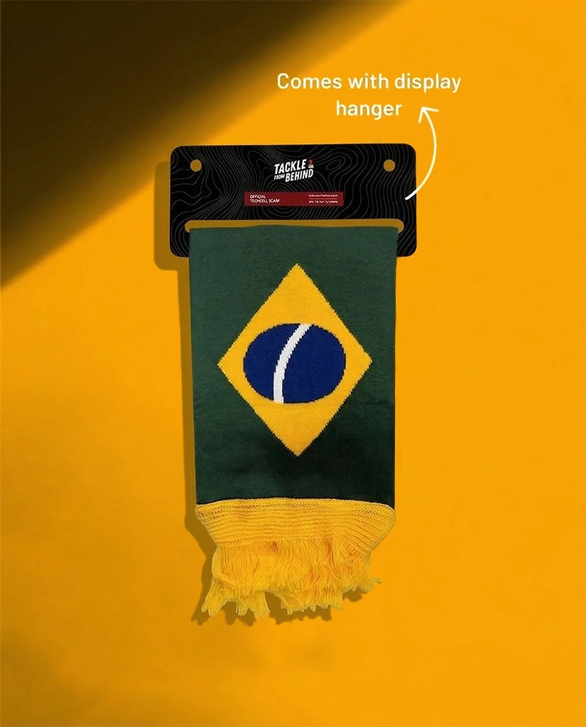 Brazil Knitted Football Scarf