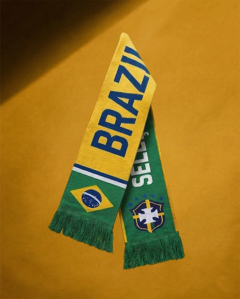 Brazil Knitted Football Scarf