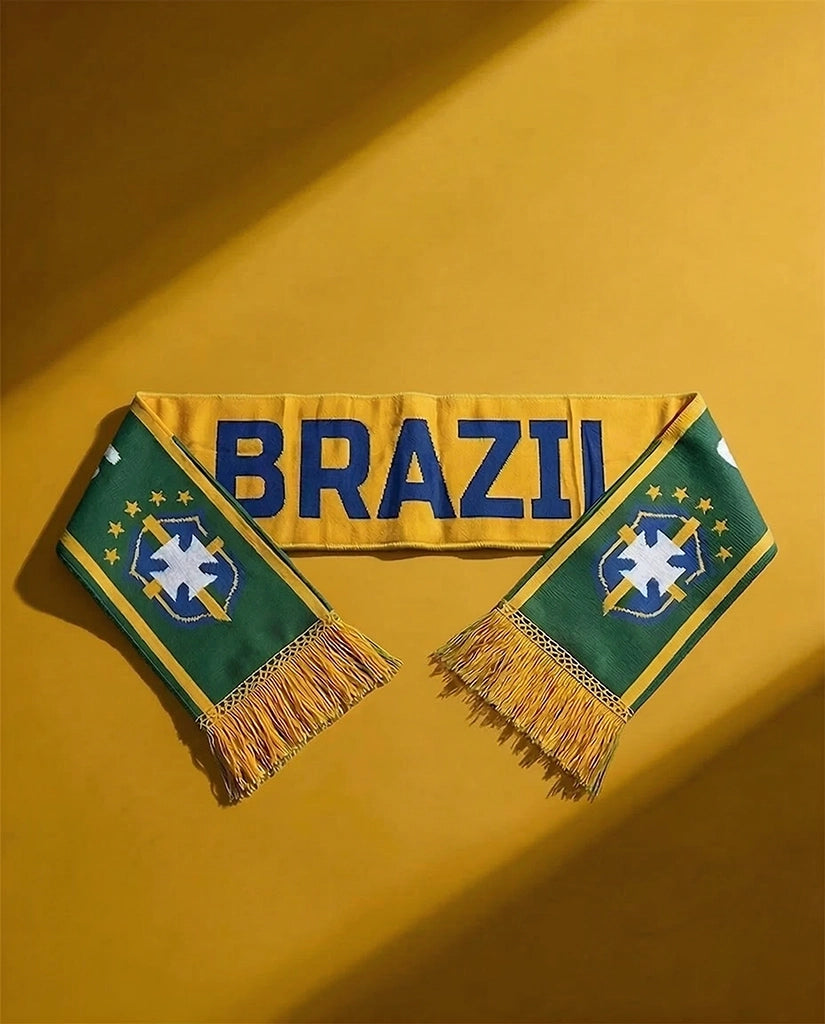 Brazil Knitted Football Scarf