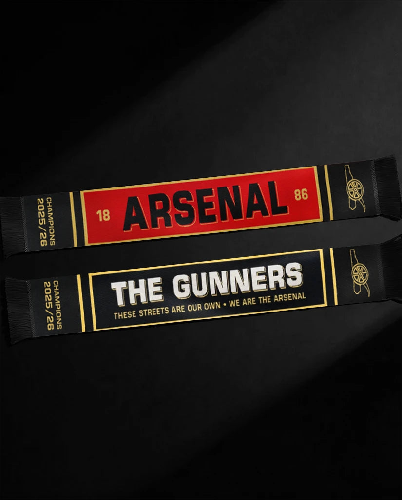 Arsenal Champions 25/26 Limited Edition Knitted Football Scarf