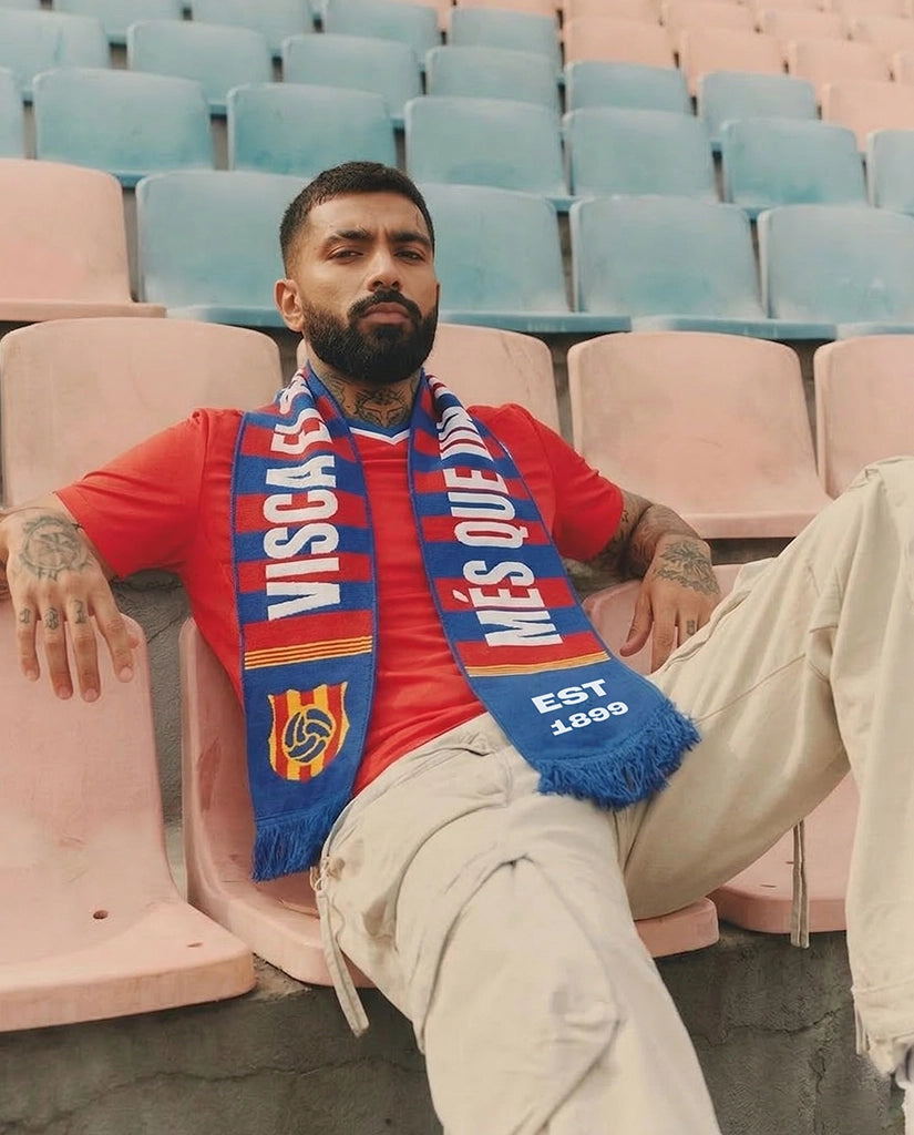 Barcelona Knitted Football Scarf