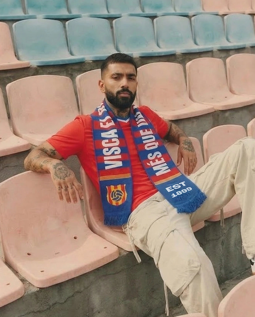 Barcelona Knitted Football Scarf