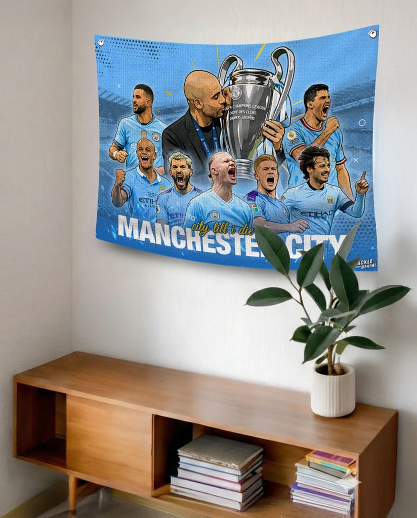 Manchester City - Premium Canvas Flag