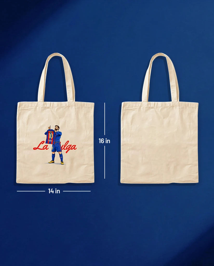 Lionel Messi Canvas Tote Bag - La Pulga