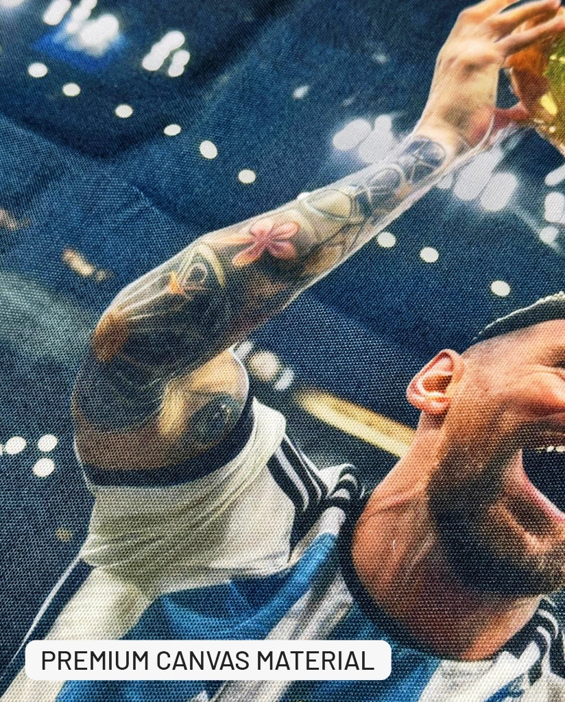 Messi World Cup Motivational Canvas Flag