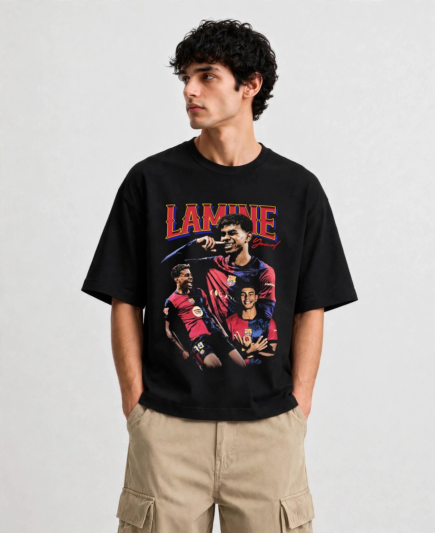 Lamine Yamal Vintage Oversize Tee