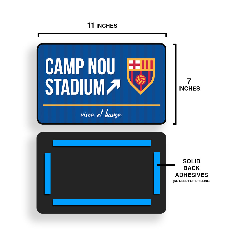 Camp Nou Stadium Door Sign