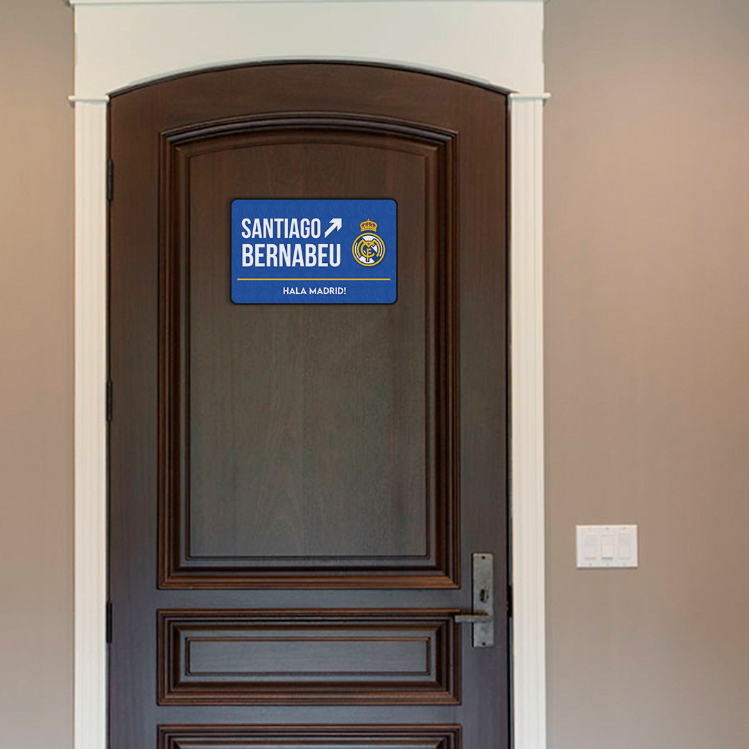 Santiago Bernabeu Door Sign