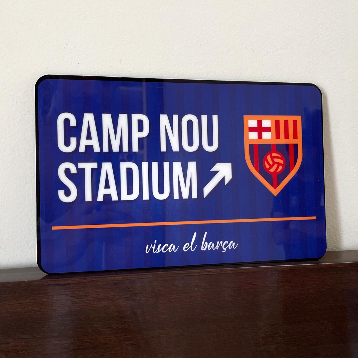 Camp Nou Stadium Door Sign